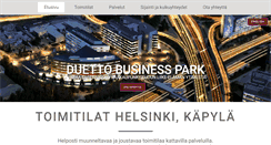 Desktop Screenshot of duettobusinesspark.fi